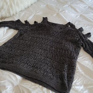 Torrid Black Open-Knit Sweater
